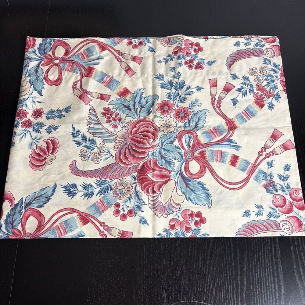Valance Handmade From SCALAMANDRE Historic Newport Bouquet Enrubanne Fabric 108"